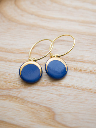 Boucles d'oreilles Luna Or & Bleu