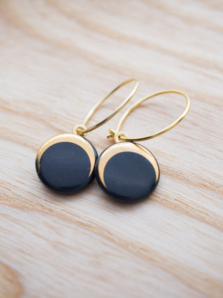 Earrings Luna Gold & Black
