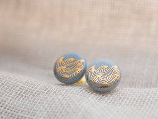Ohrstecker Ocean Gold & Türkis