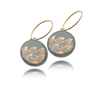Boucles d'oreilles Océan Or & Blanc
