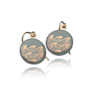 Boucles d'oreilles Océan Or & Blanc