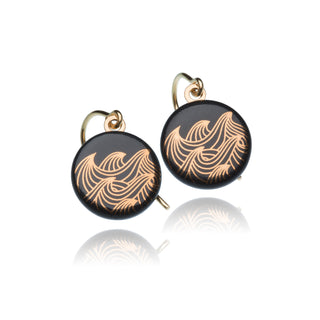 Earrings Ocean Gold & Black
