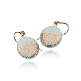 Boucles d'oreilles Océan Or & Menthe