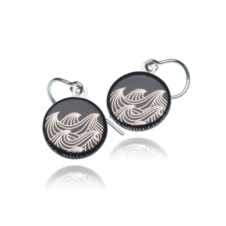 Boucles d'oreilles Océan Argent & Noir