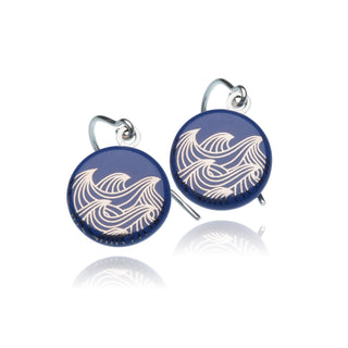Earrings Ocean Gold & White