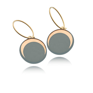 Boucles d'oreilles Luna Or & Blanc