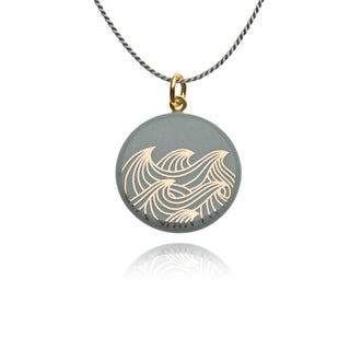 Necklace Ocean Gold & White