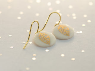 Earrings Fiori Gold & White