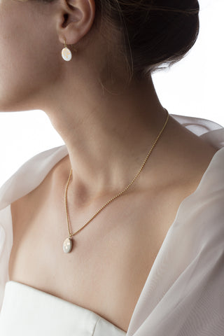 Necklace Umbel Gold & White