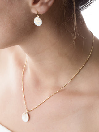 Earrings Umbel Gold & White