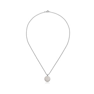 Chaîne goutte argent & blanc