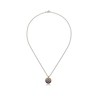 Collier Argent Pluie Doré & Bleu