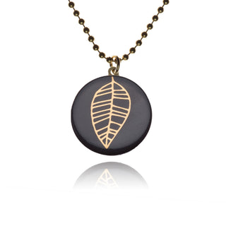 Kette Blatt Gold & Schwarz