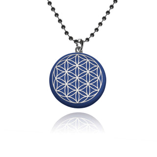 Necklace Flower of Life Gold & Mint