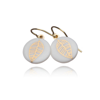 Earrings Fiori Gold & White
