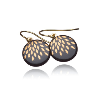 Earrings Magic Drops Gold & Black