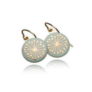 Boucles d'oreilles Fiori Or & Menthe