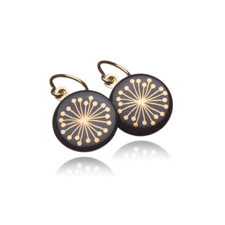 Earrings Fiori Gold & Black