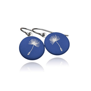 Ohrringe Pusteblume Silber & Blau