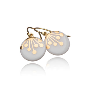 Earrings Umbel Gold & White