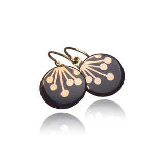 Earrings Umbel Gold & Black