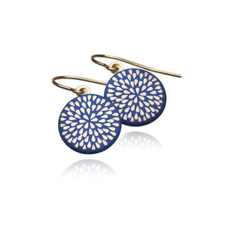 Ohrringe Tropfen Gold & Blau