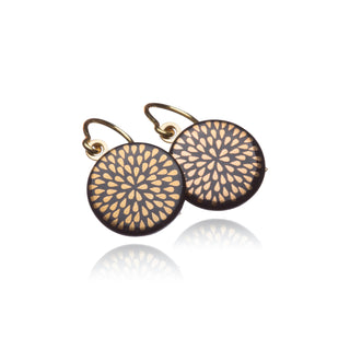 Earrings Drop Gold & Black