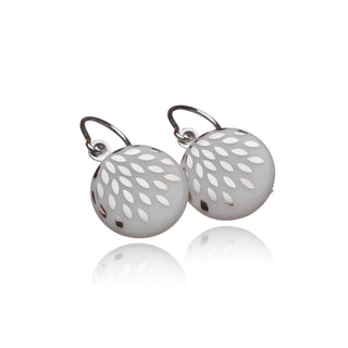 Boucles d'oreilles gouttes magiques argent & blanc