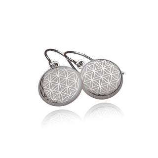 Earrings Flower of Life Gold & Black