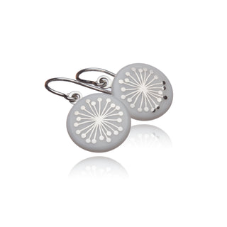 Ohrringe Fiori Silber & Weiß