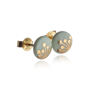 Boucles d'oreilles clous Dolde Or & Menthe
