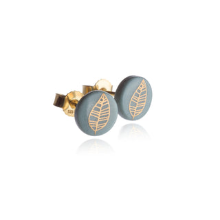 Boucles d'oreilles puces Fiori or & turquoise