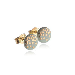 Boucles d'oreilles puces Gold Rain Or & Menthe