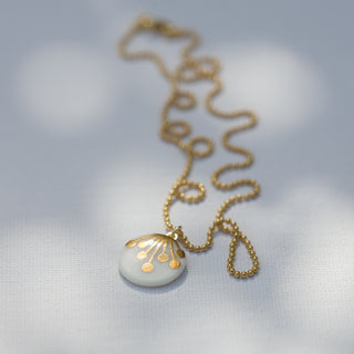 Necklace Umbel Gold & White