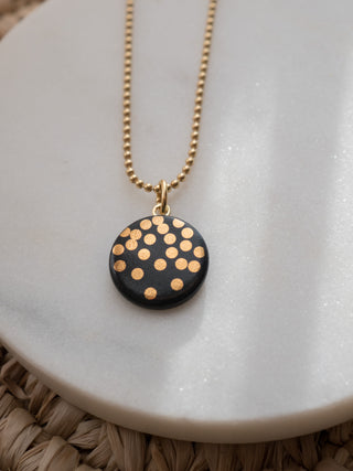 Gold Rain Necklace Gold & Black