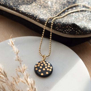 Gold Rain Necklace Gold & Black