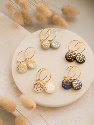 Earrings Goldrain Gold & Black