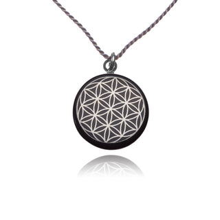 Necklace Flower of Life Gold & Mint