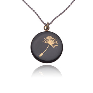 Kette Pusteblume Gold & Schwarz