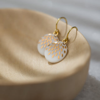 Earrings Magic Drops Gold & White