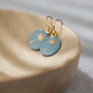 Dandelion Earrings Gold & Turquoise
