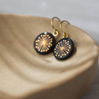 Earrings Fiori Gold & Black