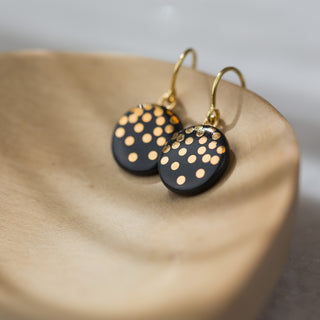 Earrings Goldrain Gold & Black