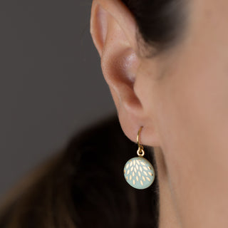 Boucles d'oreilles gouttes magiques or & menthe