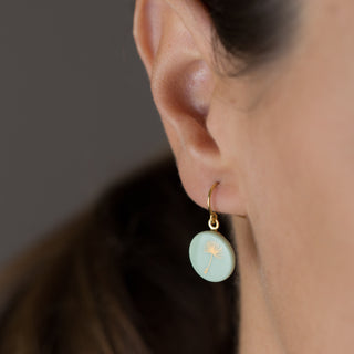 Boucles d'oreilles Pissenlit Or & Menthe