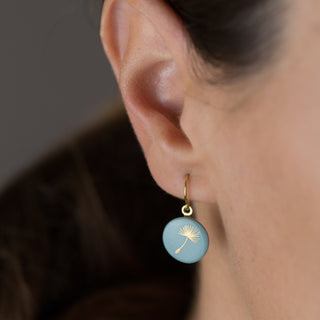Dandelion Earrings Gold & Turquoise
