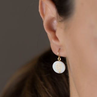 Earrings Fiori Gold & White