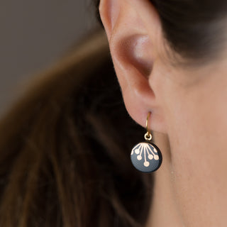 Earrings Umbel Gold & Black