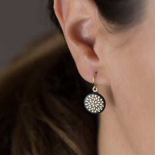 Earrings Drop Gold & Black