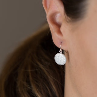 Earrings Flower of Life Gold & Black